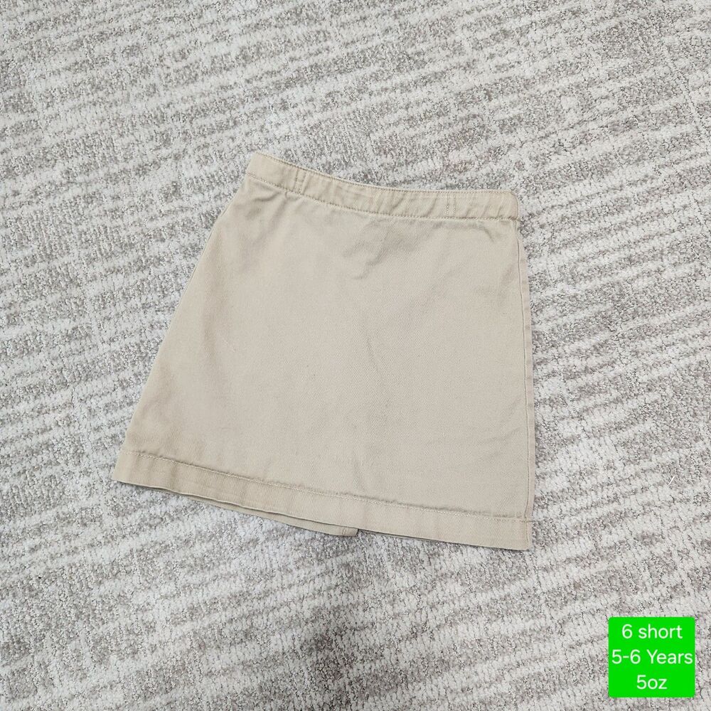 Lands End girls uniform khaki skort size 6 short